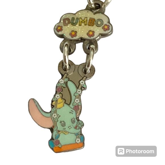 Vintage Disney Dumbo Elephant Charm Disneyana Disneyland Zipper Pull Purse Charm - Picture 1 of 10